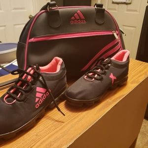 Brand New size 7 women's Adidas sneakers and bag